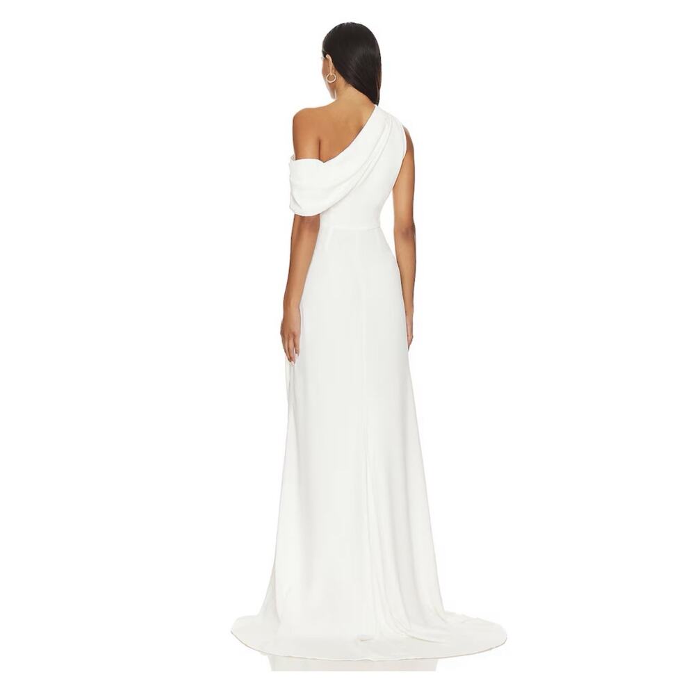 ELLIATT Isadora Ivory One Shoulder Women’s M Bridal Gown Maxi Dress - Picture 3 of 15